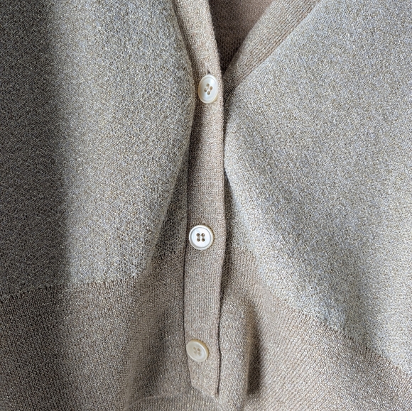 J. Crew Beige Knit V-Neck Cardigan - Picture 8 of 9